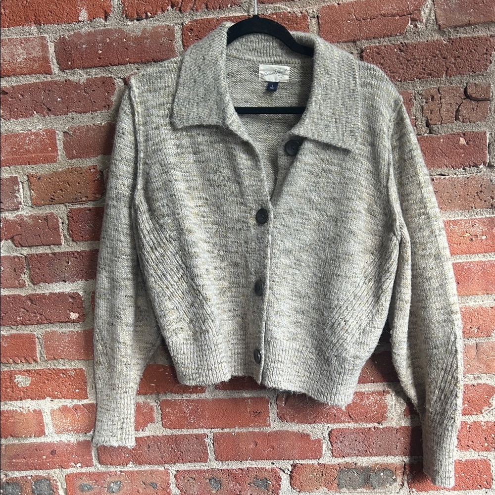Green button down Cardigan